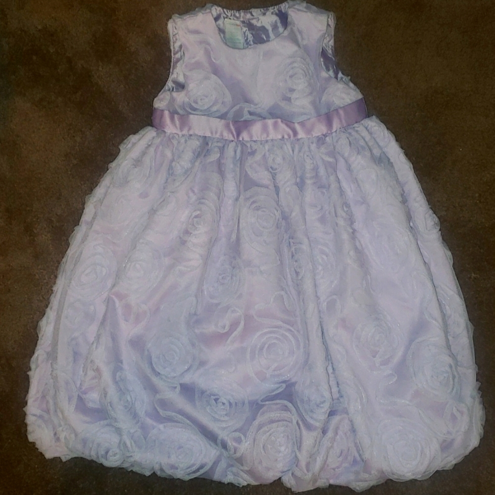 Lilac Soutache tulle rosette bubble dress 5